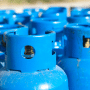 Blue top LPG gas bottle