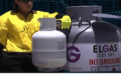 How is an LPG cylinder refilled?