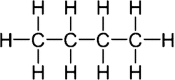 Butane molecule structure